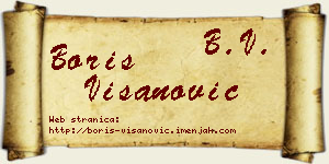 Boris Višanović vizit kartica